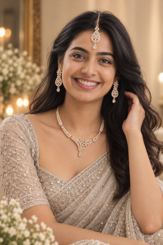 5600-1-ROS-W | MSK Jewels necklace in Rose White