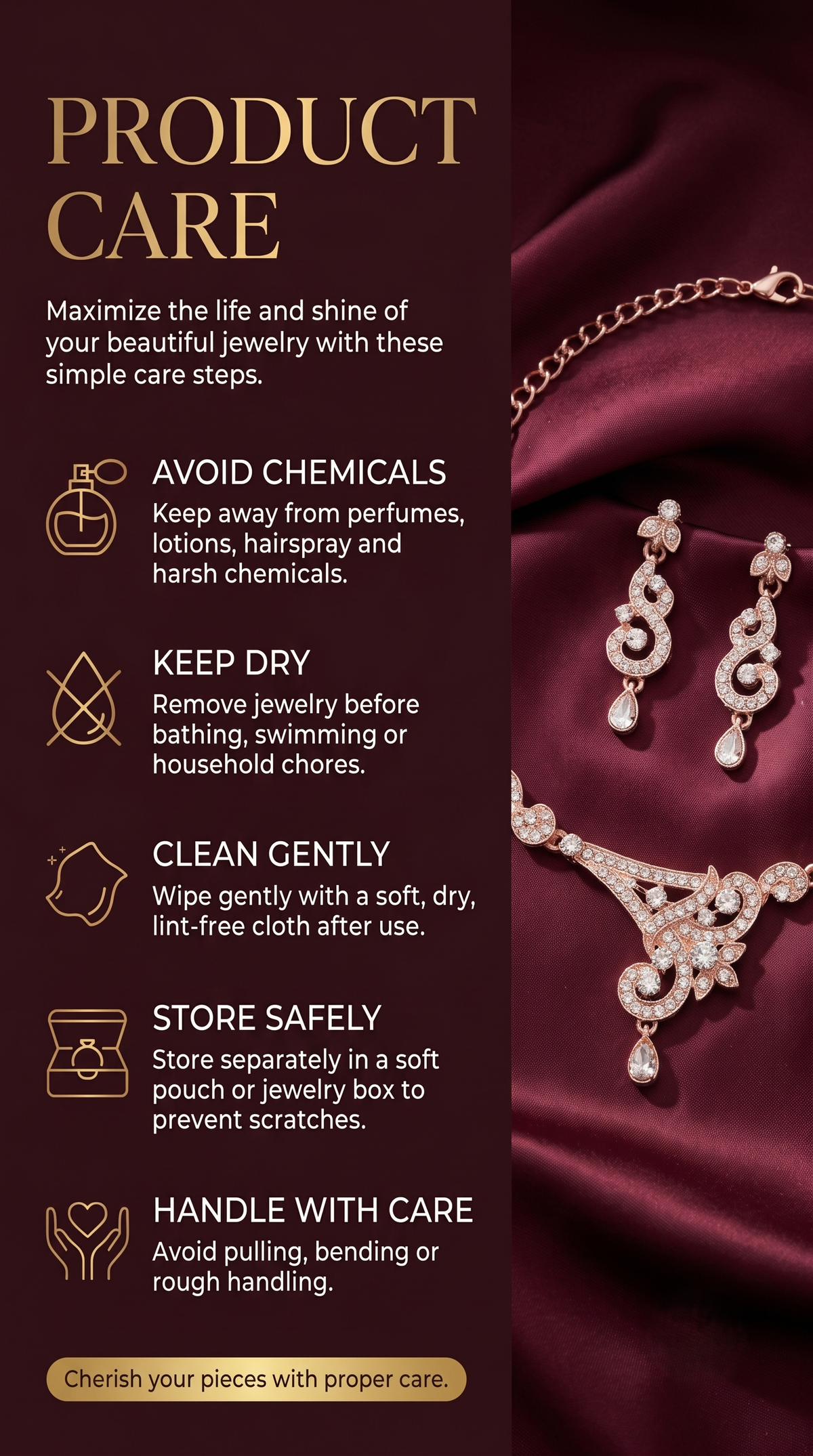 5600-18-R-W | Scrollwork Crystal Necklace Set — Rhodium White, view 4