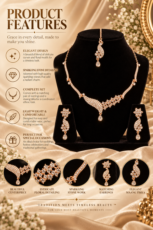 5600-3-ROS-W | MSK Jewels necklace in Rose White