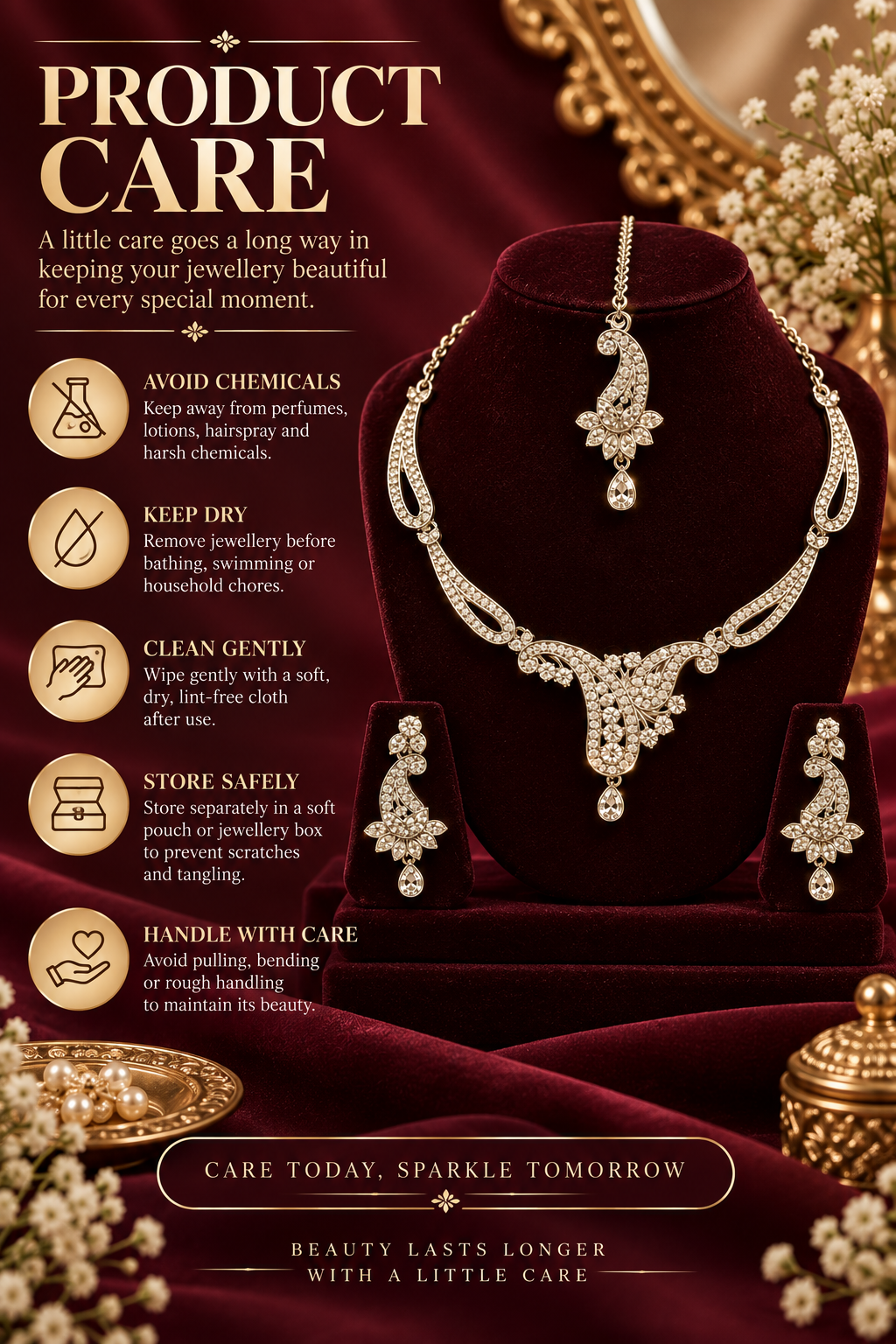 5600-9-R-W | MSK Jewels necklace in Rhodium White