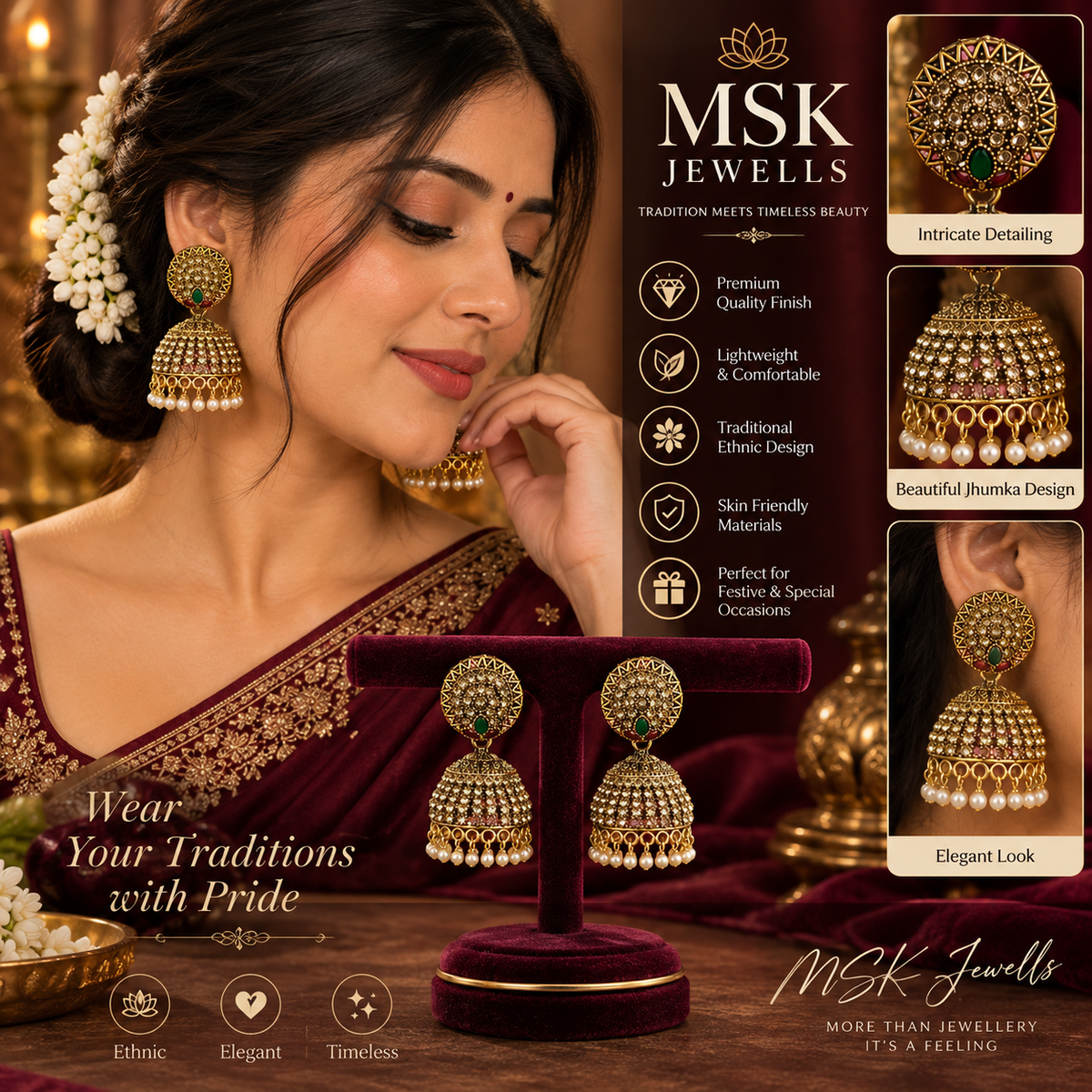 JMK-1 jhumki gallery image 12