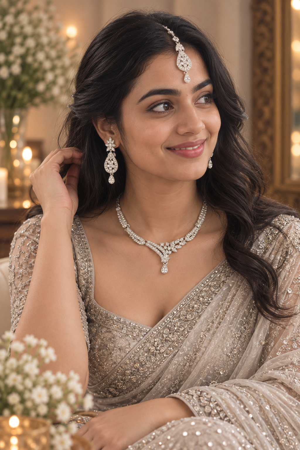 5600-1-R-W | MSK Jewels necklace in Rhodium White