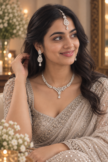 5600-1-R-W | MSK Jewels necklace in Rhodium White