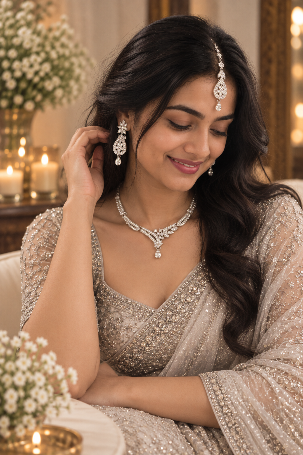 5600-1-R-W | MSK Jewels necklace in Rhodium White