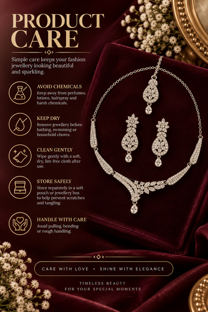 5600-1-R-W | MSK Jewels necklace in Rhodium White