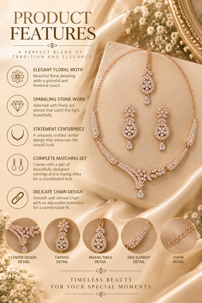5600-1-ROS-W | MSK Jewels necklace in Rose White