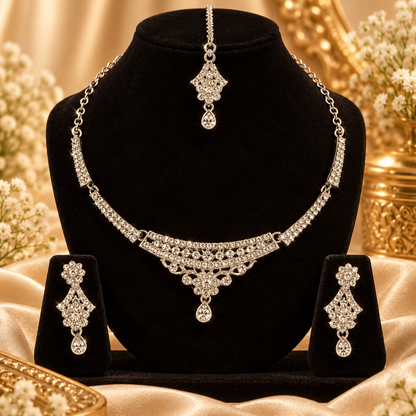 5600-10-R-W | MSK Jewels necklace in Rhodium White