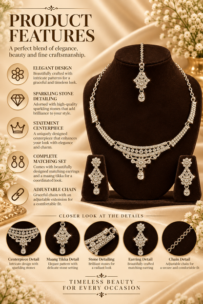 5600-10-R-W | MSK Jewels necklace in Rhodium White