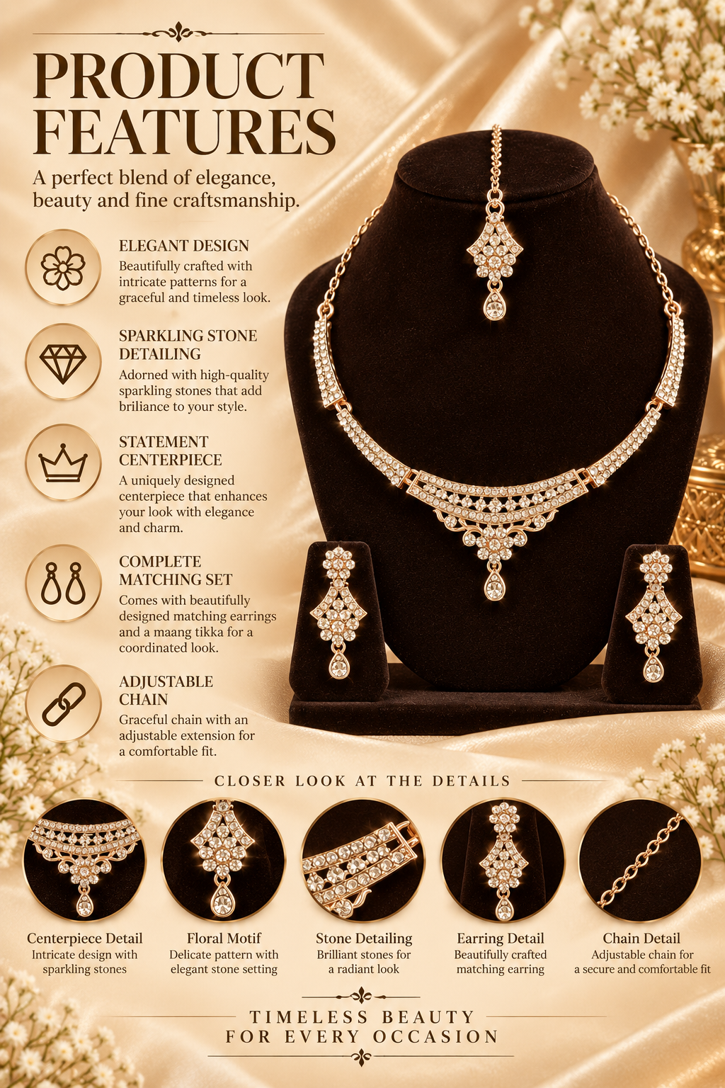 5600-10-ROS-W | MSK Jewels necklace in Rose White