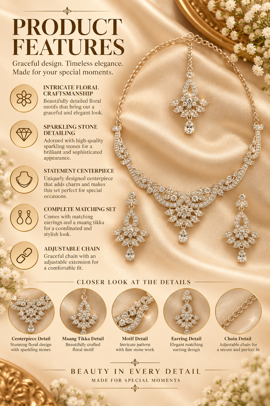 5600-11-R-W | MSK Jewels necklace in Rhodium White