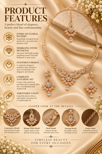 5600-11-ROS-W | MSK Jewels necklace in Rose White