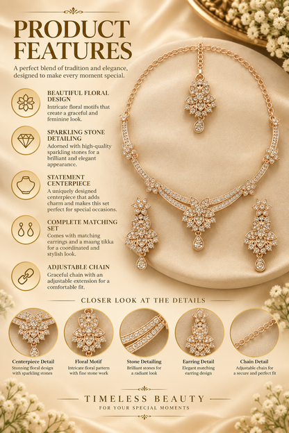 5600-12-ROS-W | MSK Jewels necklace in Rose White