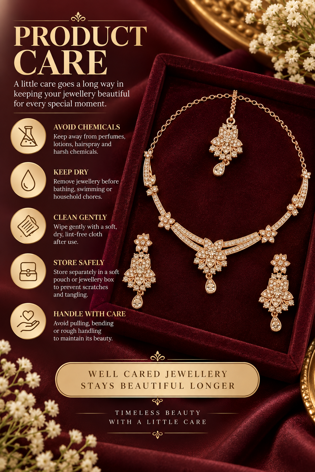 5600-12-ROS-W | MSK Jewels necklace in Rose White