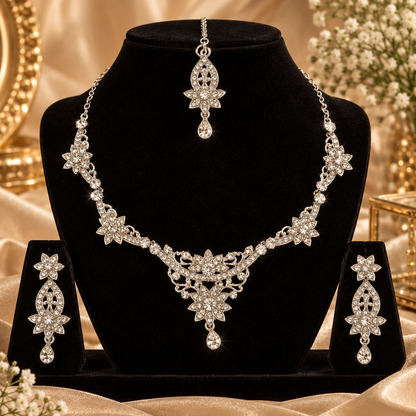 5600-2-R-W | MSK Jewels necklace in Rhodium White