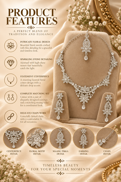5600-2-R-W | MSK Jewels necklace in Rhodium White