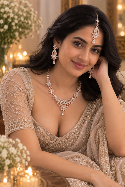5600-2-ROS-W | MSK Jewels necklace in Rose White
