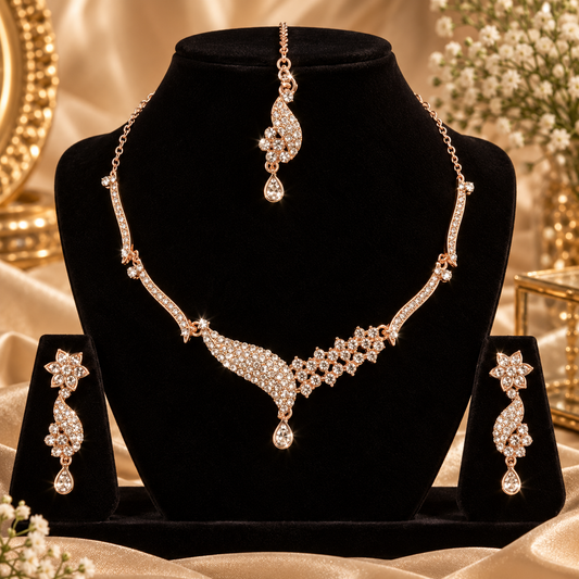 5600-3-ROS-W | MSK Jewels necklace in Rose White