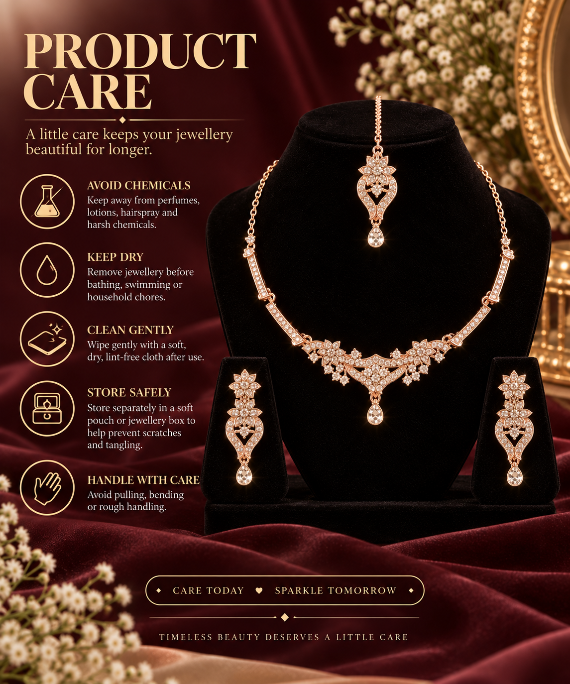 5600-4-ROS-W | MSK Jewels necklace in Rose White