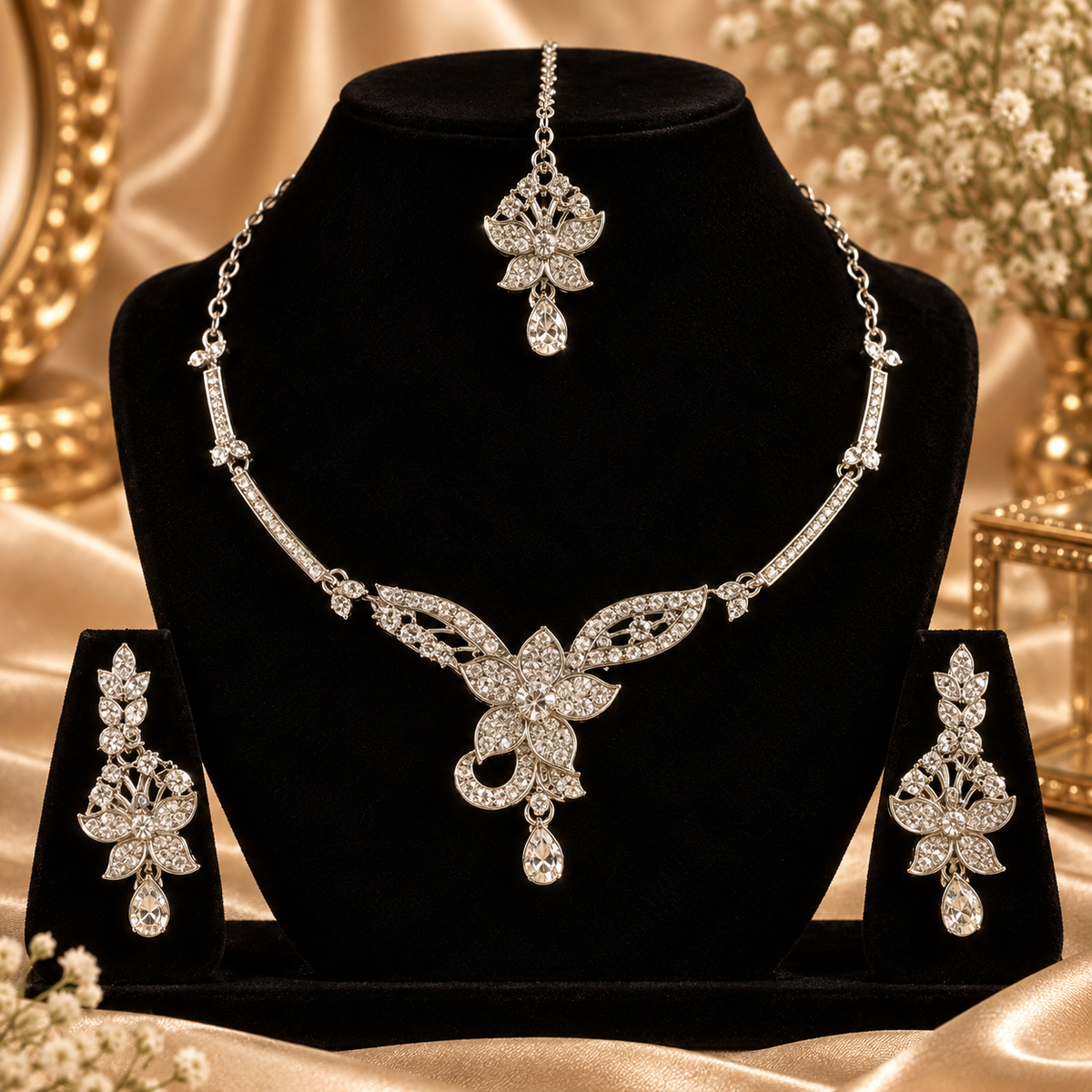 5600-5-R-W | MSK Jewels necklace in Rhodium White