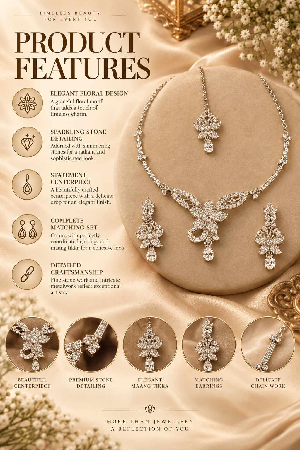 5600-5-R-W | MSK Jewels necklace in Rhodium White