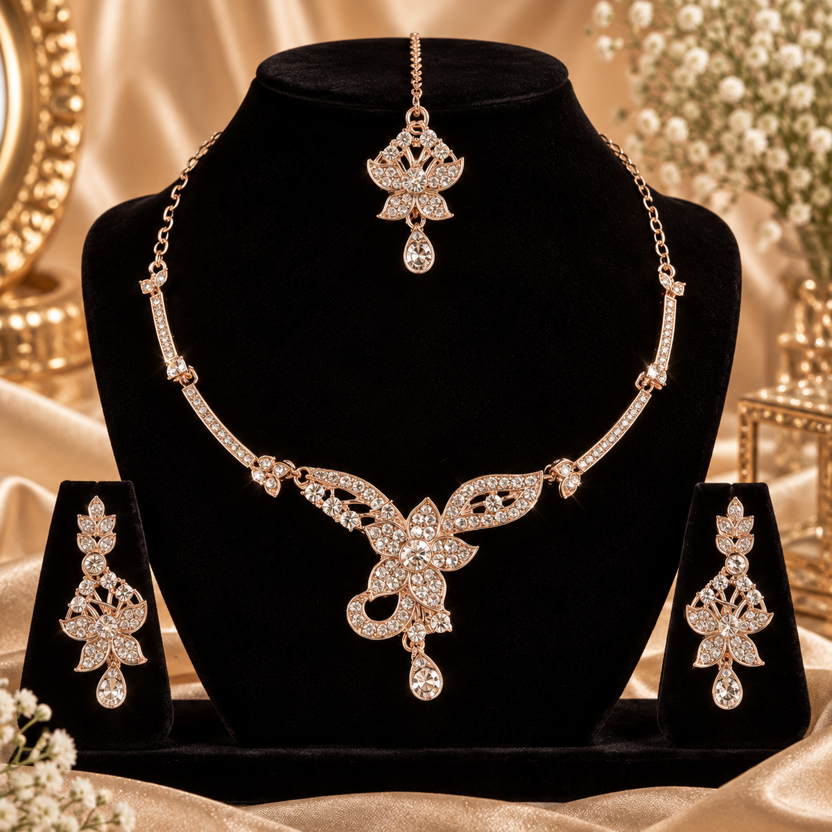 5600-5-ROS-W | MSK Jewels necklace in Rose White