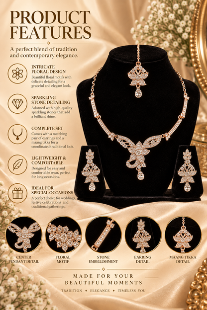 5600-5-ROS-W | MSK Jewels necklace in Rose White