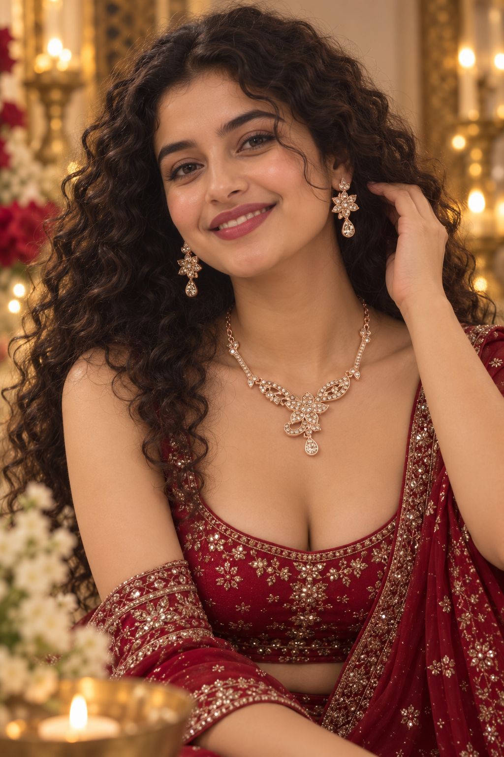 5600-5-ROS-W | MSK Jewels necklace in Rose White