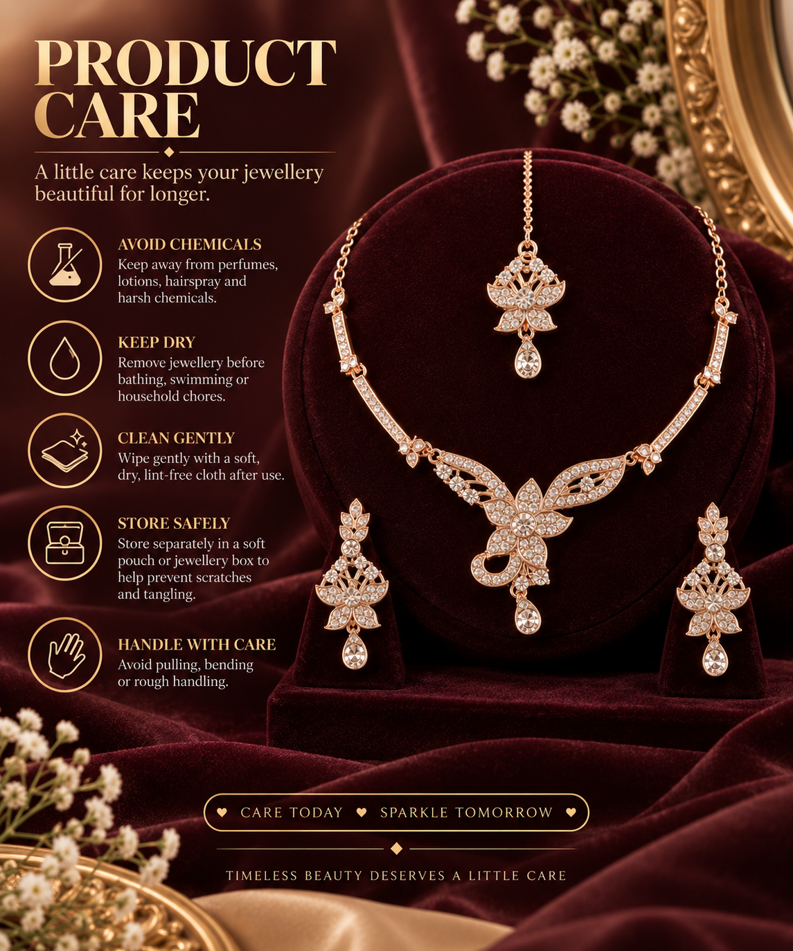 5600-5-ROS-W | MSK Jewels necklace in Rose White