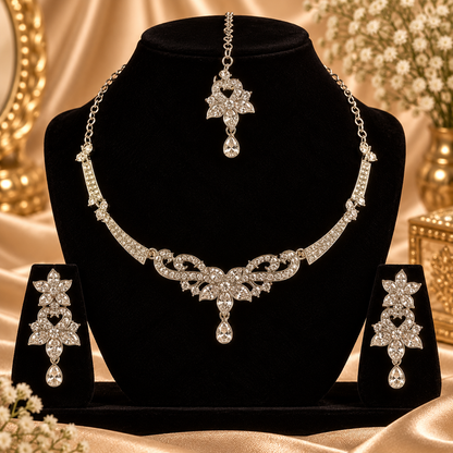 5600-6-R-W | MSK Jewels necklace in Rhodium White