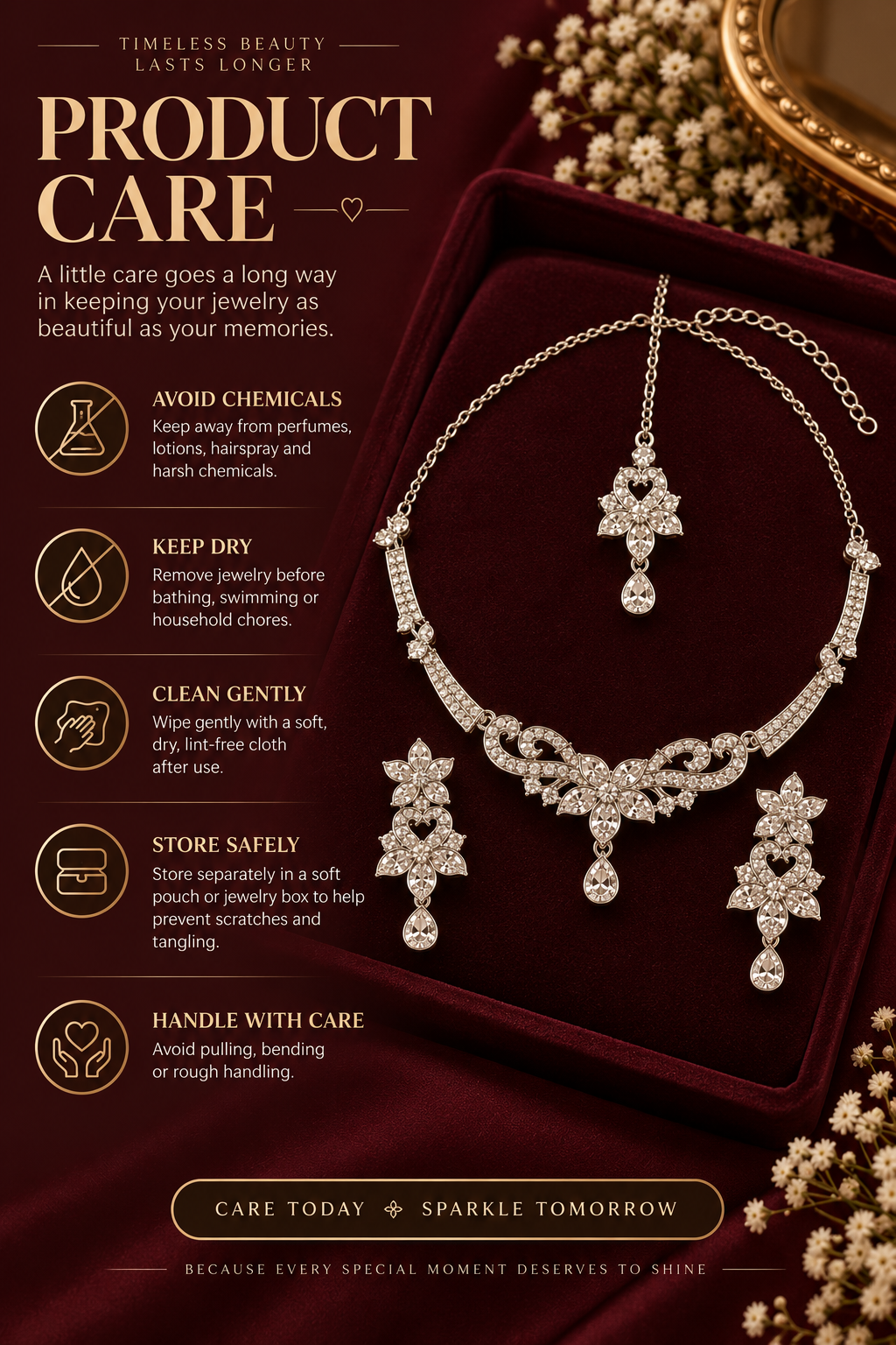 5600-6-R-W | MSK Jewels necklace in Rhodium White