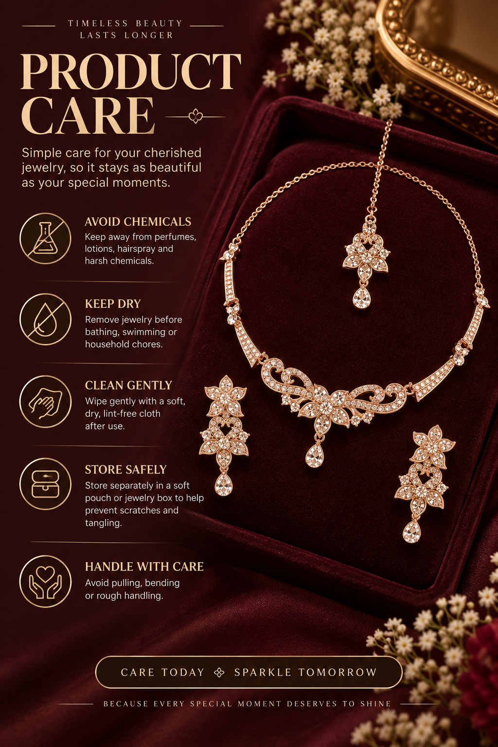 5600-6-ROS-W | MSK Jewels necklace in Rose White