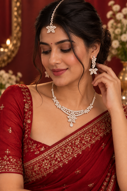 5600-7-R-W | MSK Jewels necklace in Rhodium White