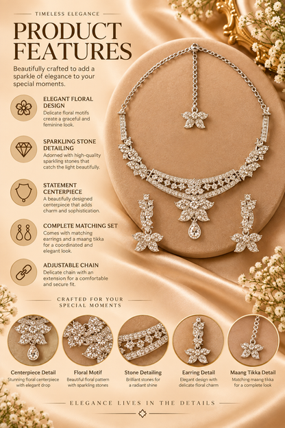 5600-7-R-W | MSK Jewels necklace in Rhodium White
