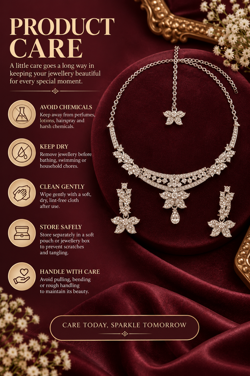 5600-7-R-W | MSK Jewels necklace in Rhodium White