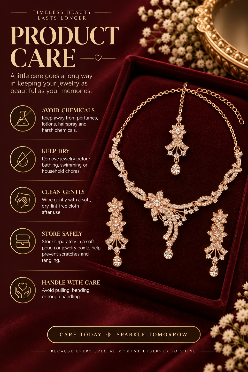 5600-7-ROS-W | MSK Jewels necklace in Rose White
