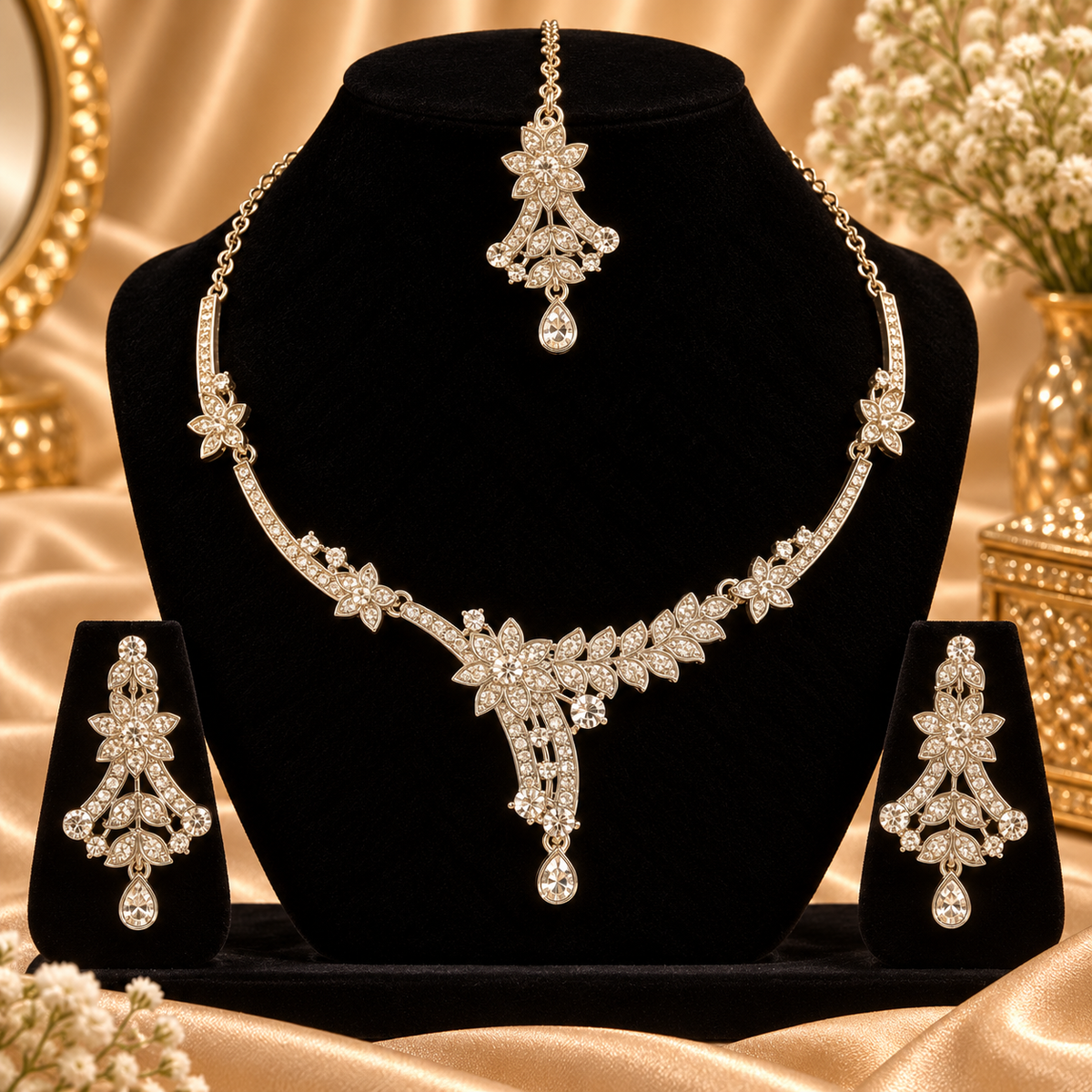 5600-8-R-W | MSK Jewels necklace in Rhodium White