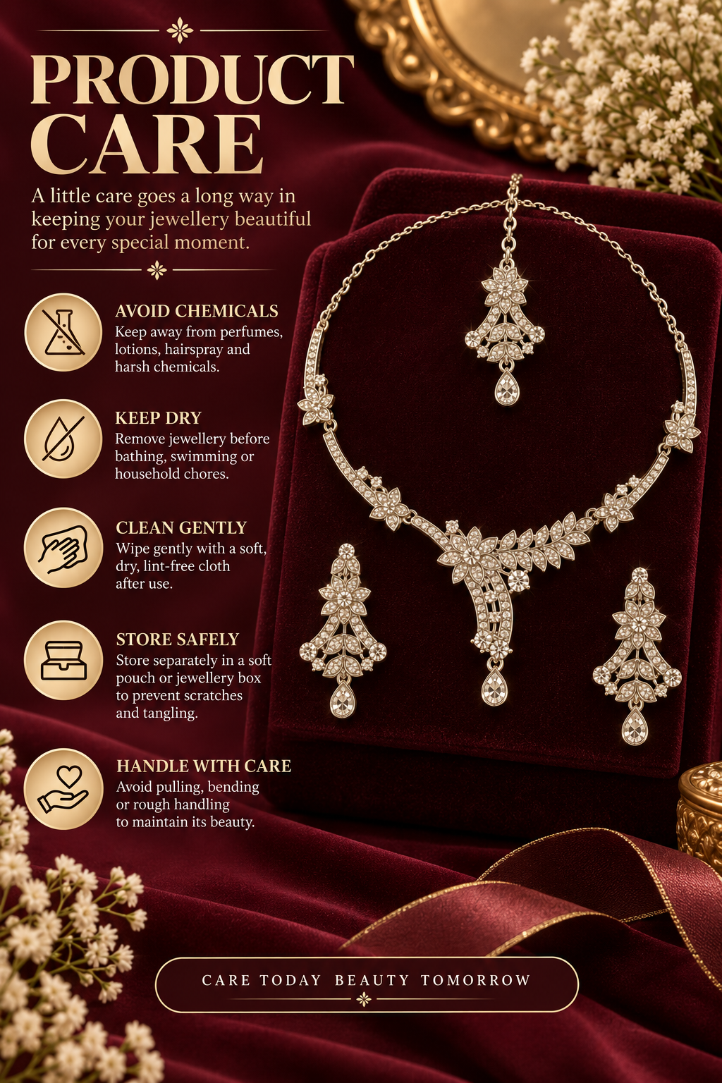 5600-8-R-W | MSK Jewels necklace in Rhodium White