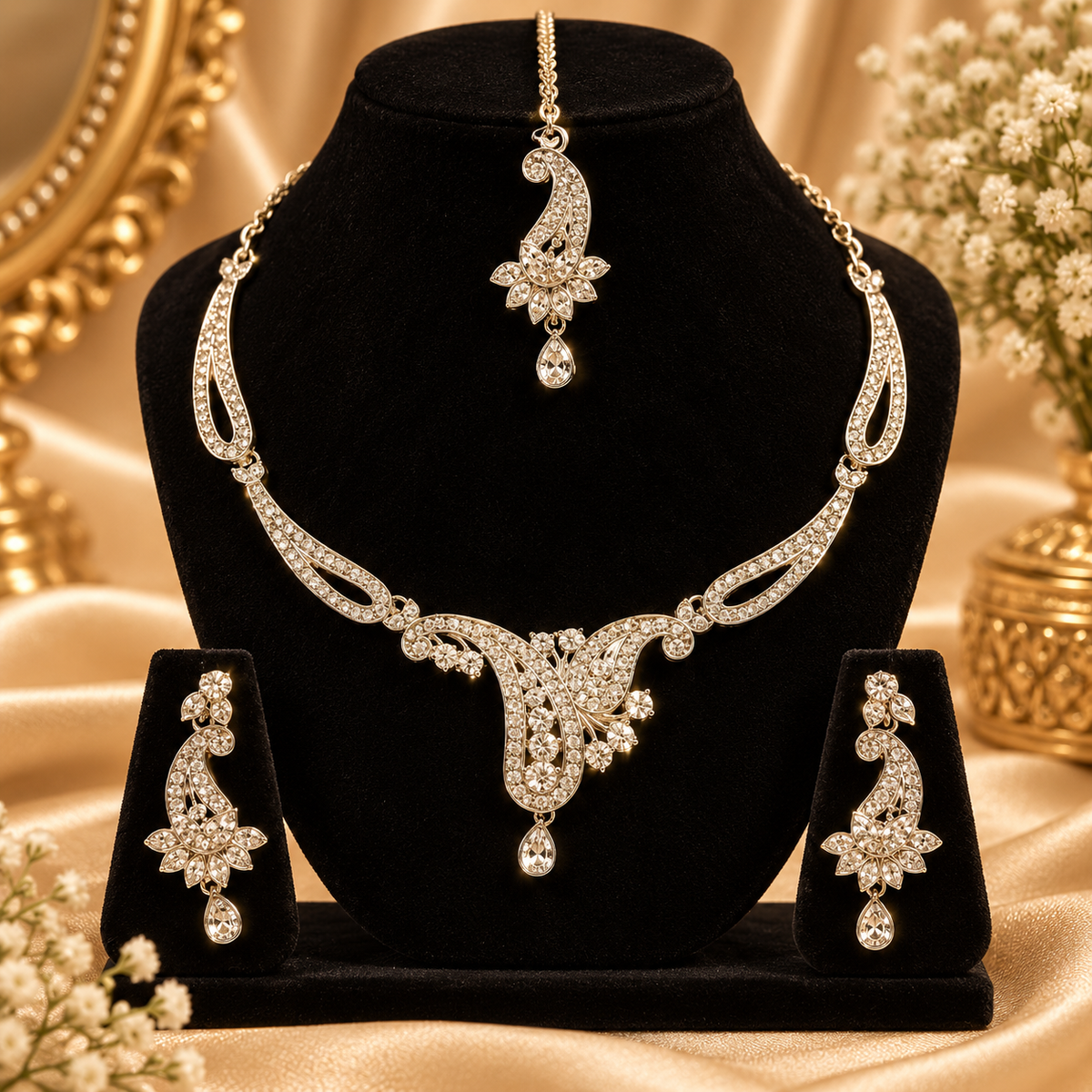5600-9-R-W | MSK Jewels necklace in Rhodium White