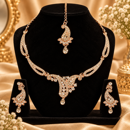5600-9-ROS-W | MSK Jewels necklace in Rose White
