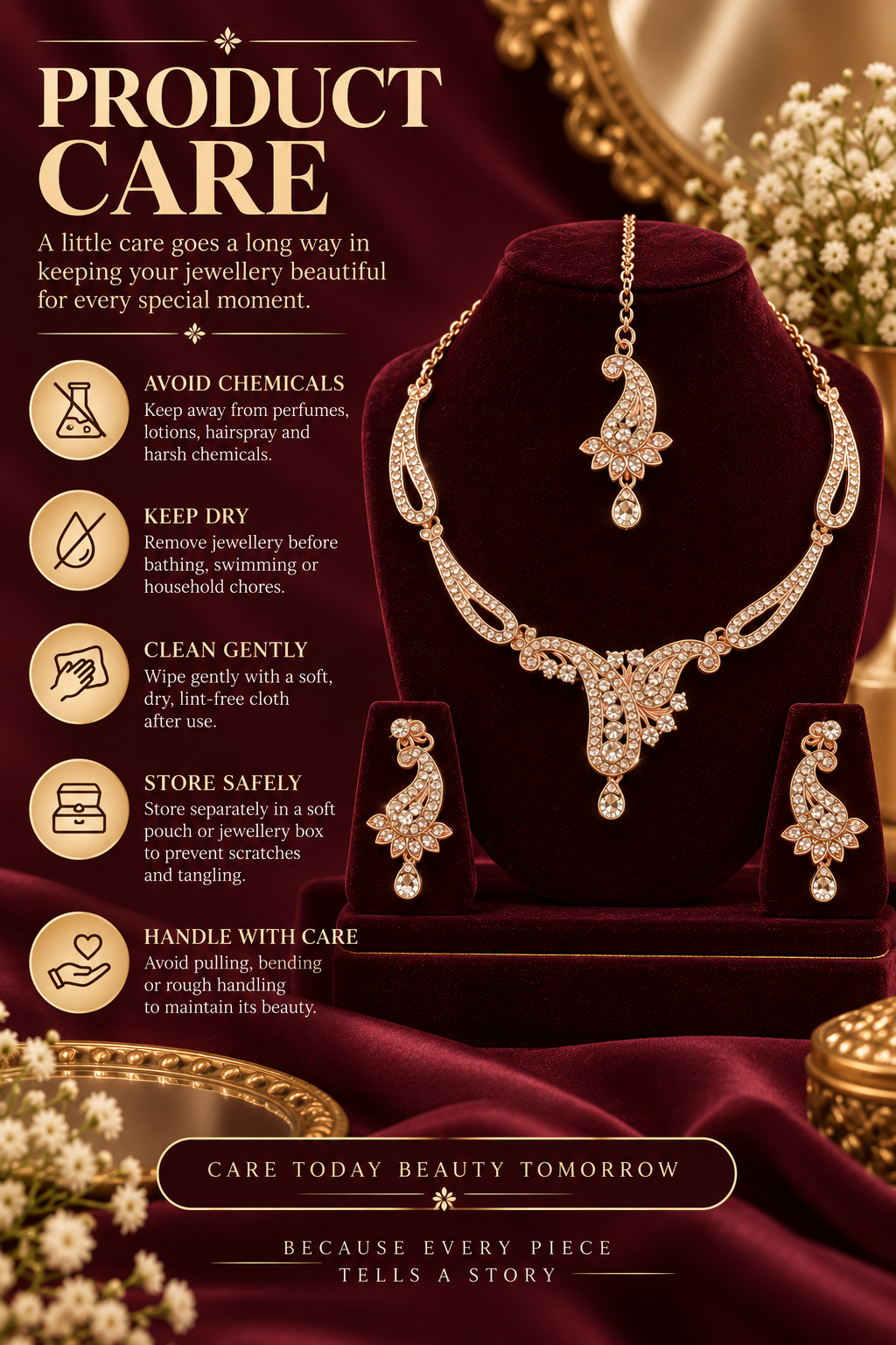 5600-9-ROS-W | MSK Jewels necklace in Rose White