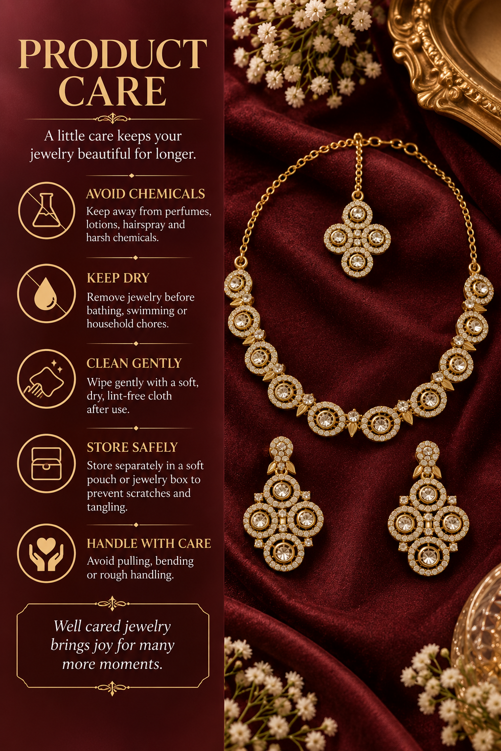 8900-5-sdo | Circular Crystal Motif Necklace Set — sdo, view 3