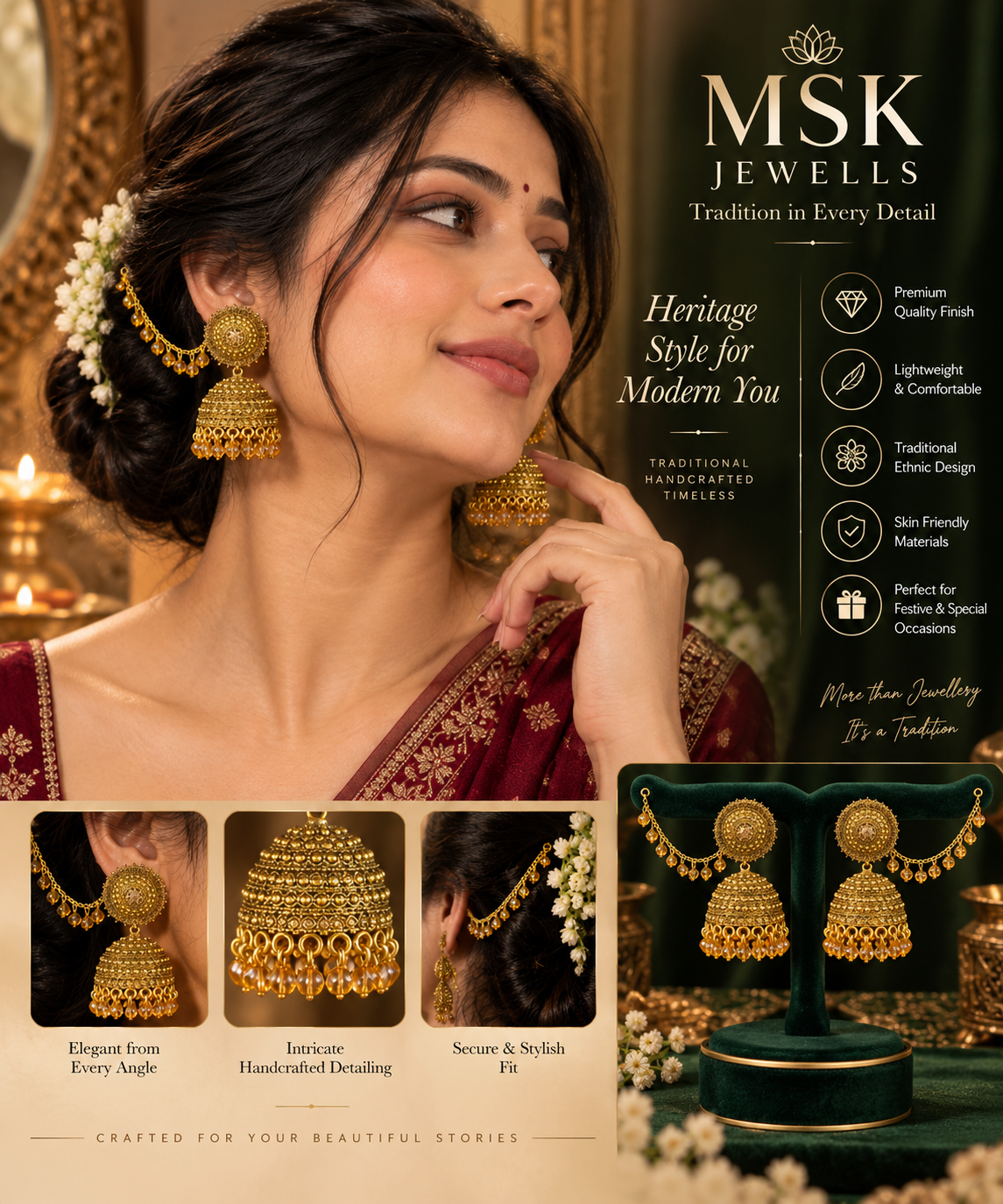 JMK-1 jhumki gallery image 4