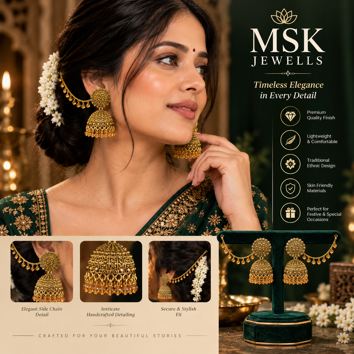 JMK-1 jhumki gallery image 9