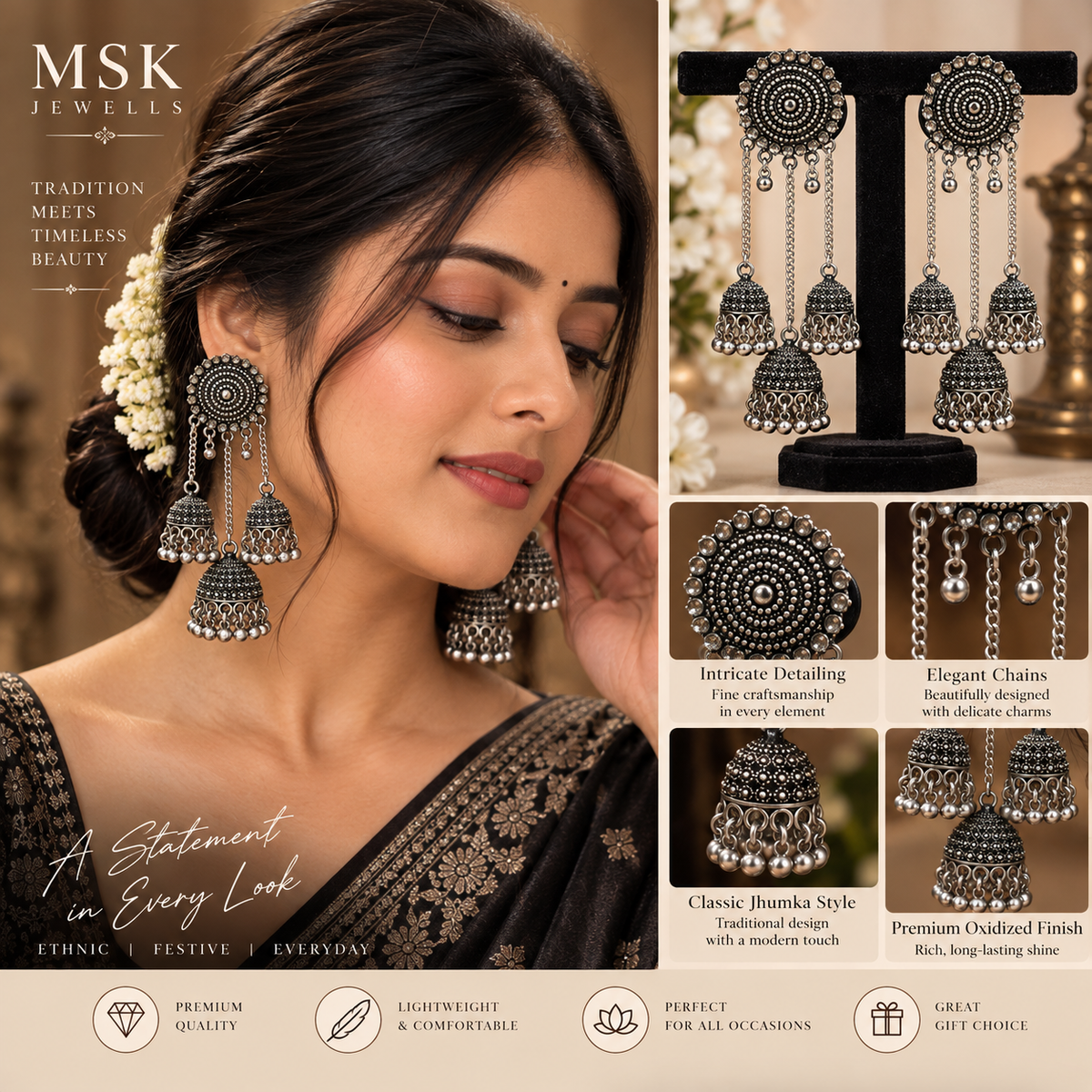 JMK-10 jhumki gallery image 12