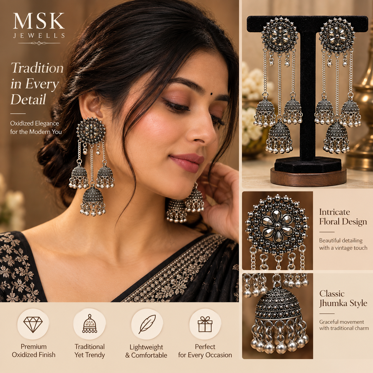 JMK-10 jhumki gallery image 9