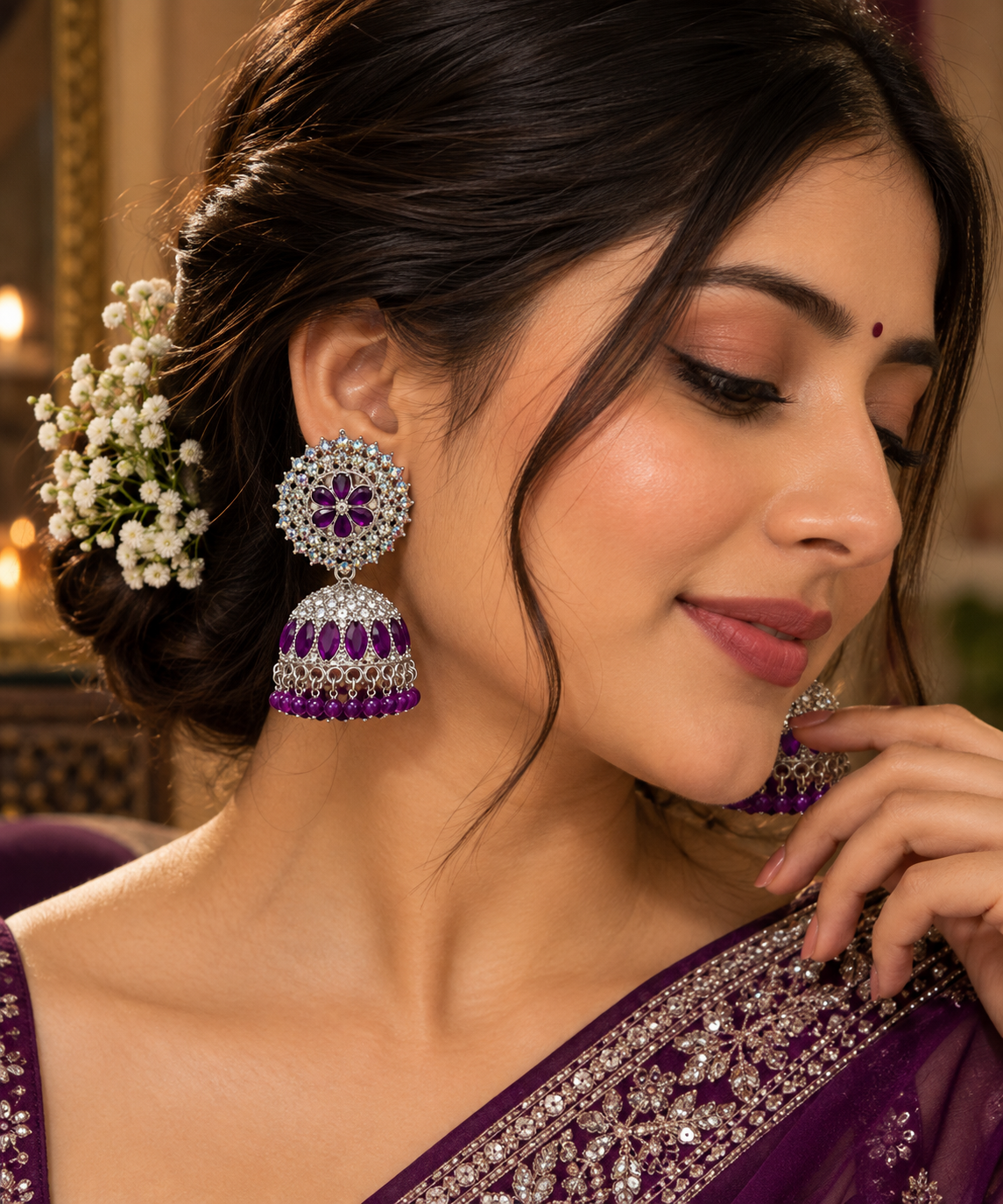 JMK-2-A jhumki earrings by MSK Jewells