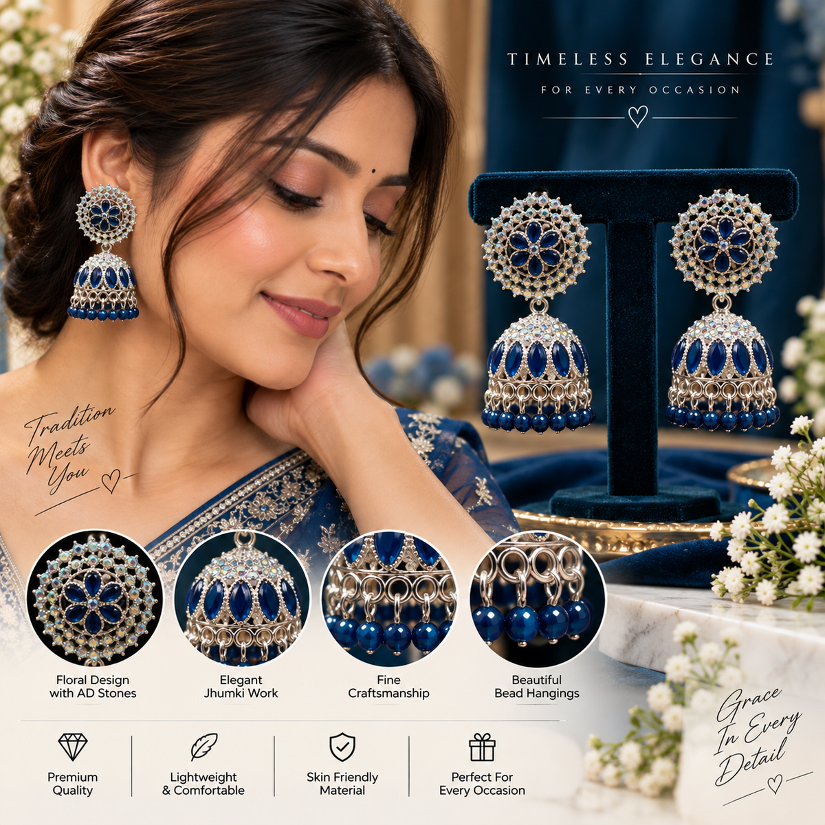 JMK-2 jhumki gallery image 17