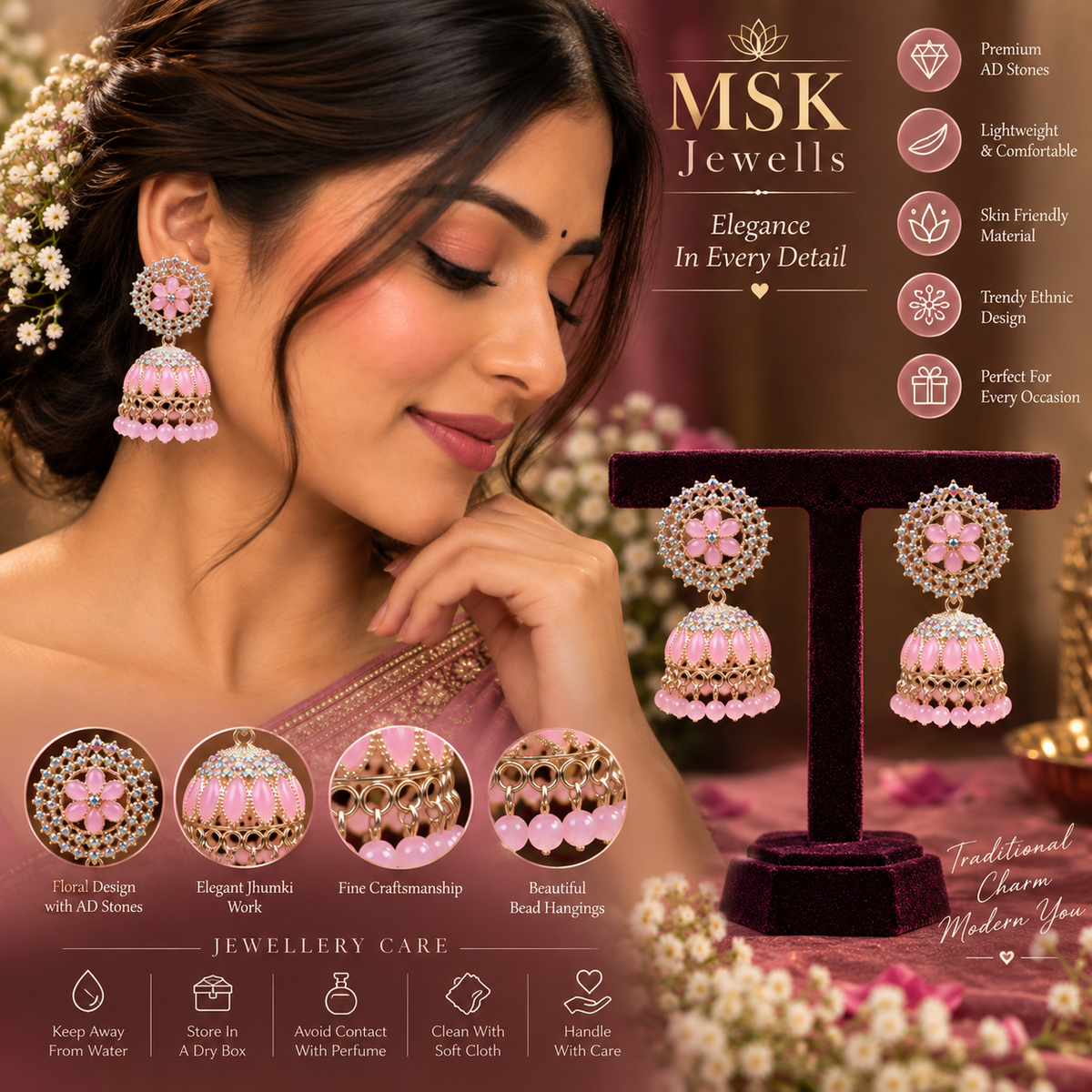 JMK-2 jhumki gallery image 9
