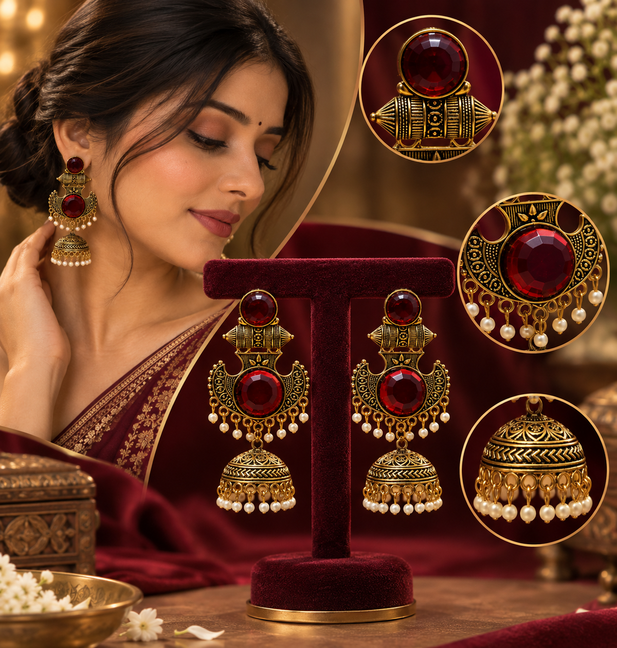 JMK-4 jhumki gallery image 12