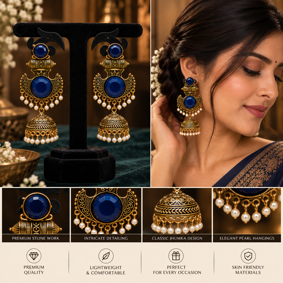 JMK-4 jhumki gallery image 3